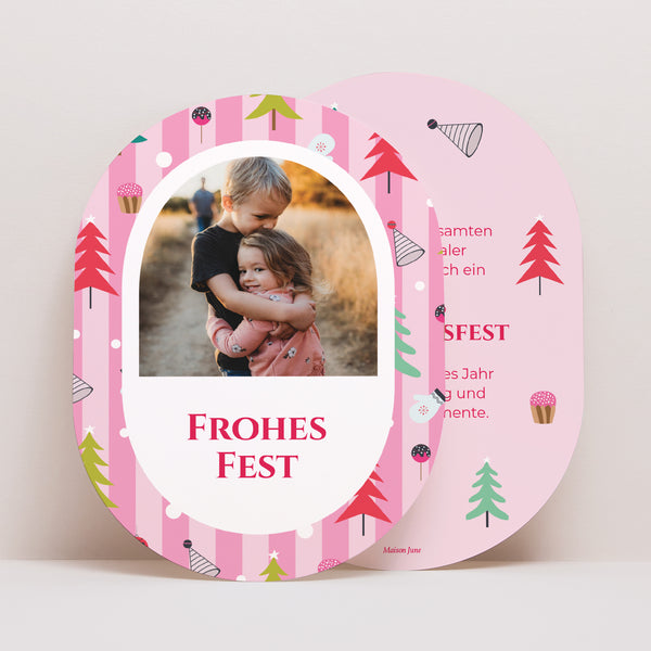 Weihnachtskarte Weihnachten oval Verzauberte Momente foto
