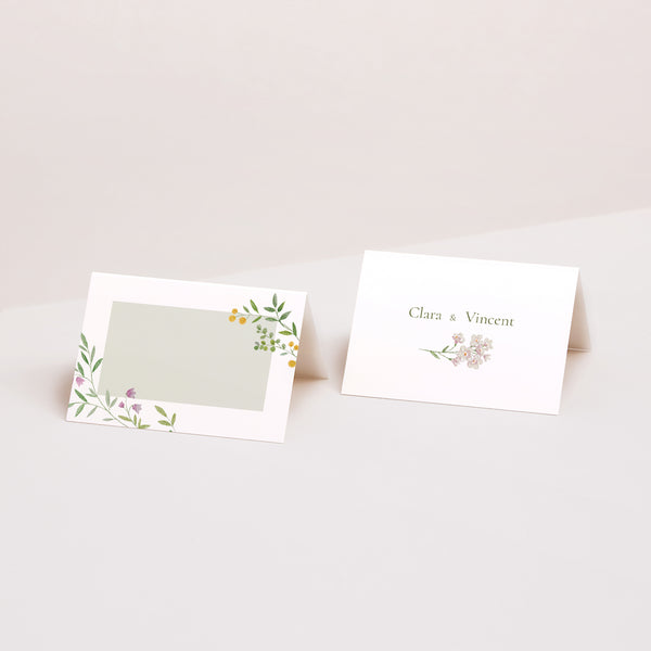 Tischkarten Hochzeit Quer Der Garten der Herzen foto