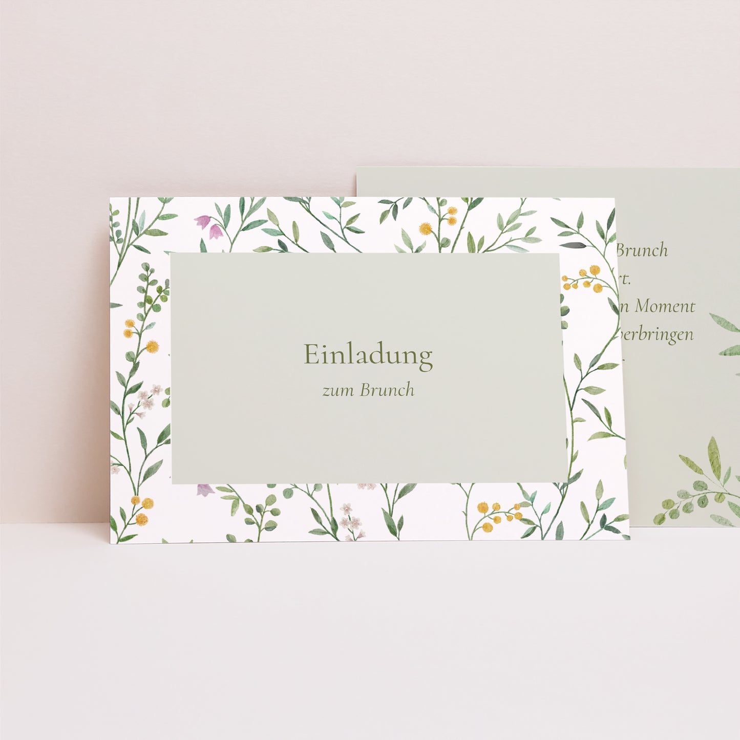 Einladungskarte Hochzeit Landschaft Der Garten der Herzen foto N° 1