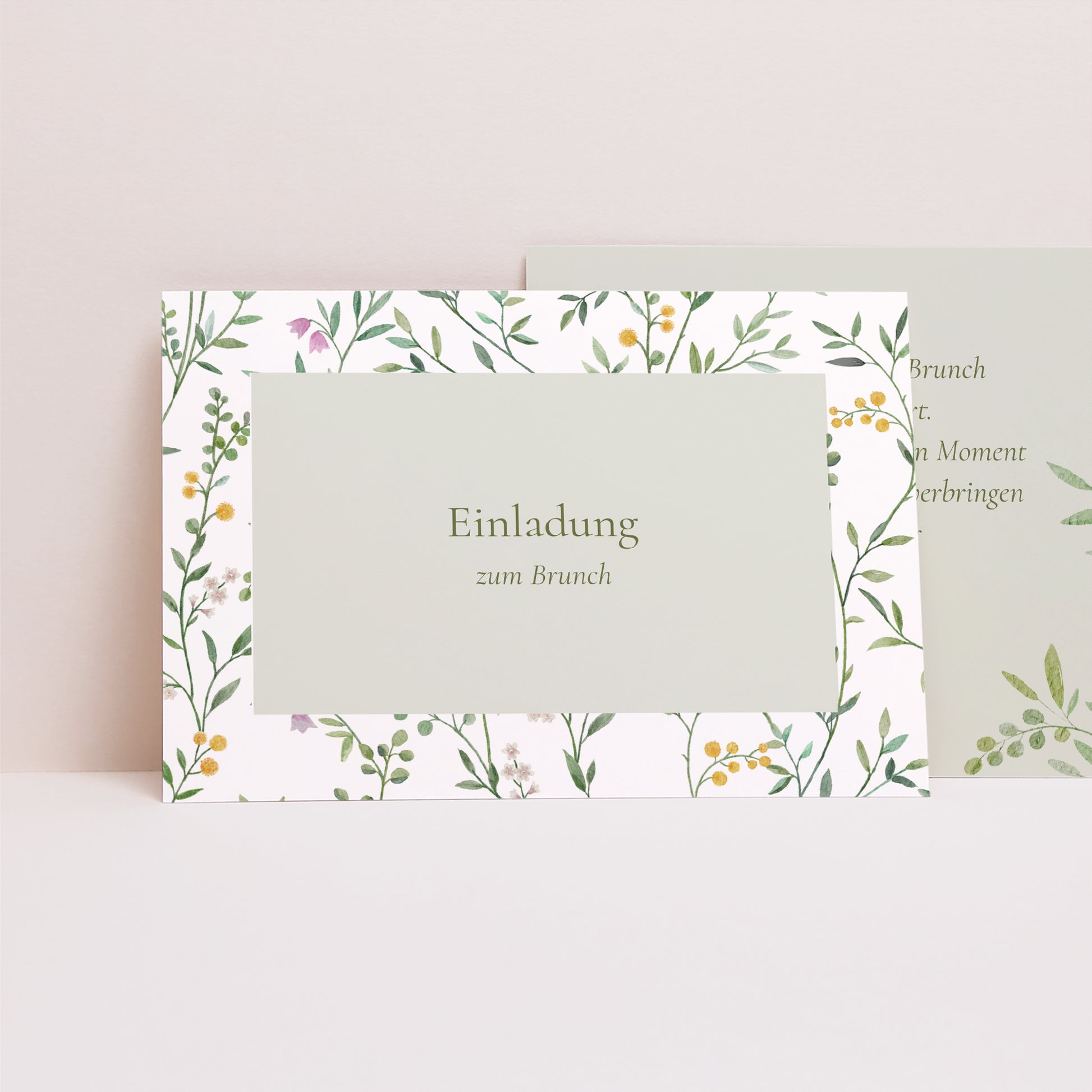 Einladungskarte Hochzeit Landschaft Der Garten der Herzen foto N° 1