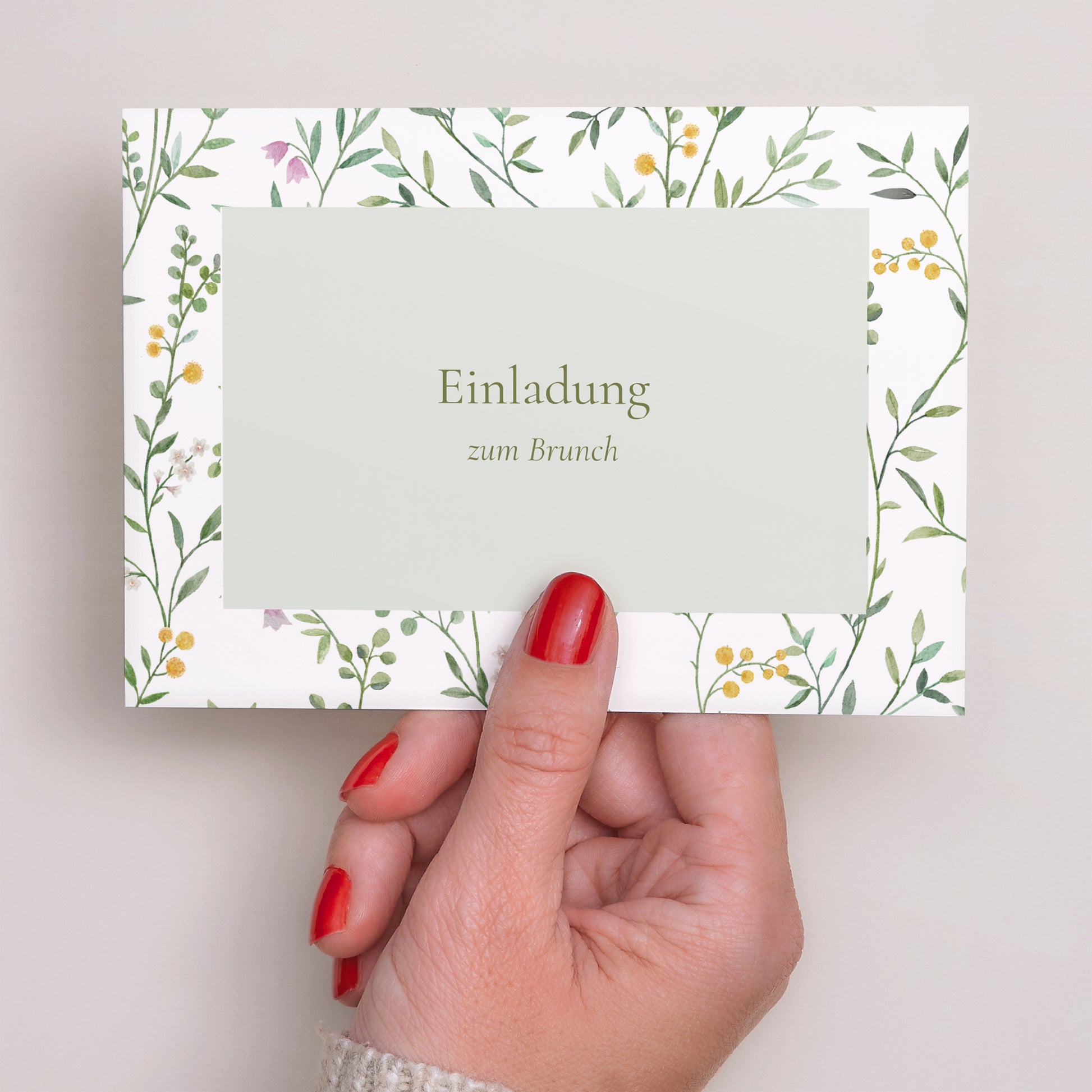 Einladungskarte Hochzeit Landschaft Der Garten der Herzen foto N° 3