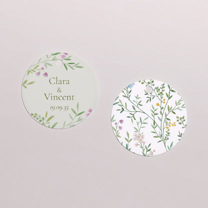 Geschenkbox Hochzeit Kugel mit runder Etikette Der Garten der Herzen foto N° 3