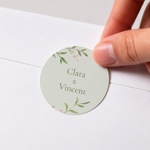 Sticker Hochzeit Rund Der Garten der Herzen foto