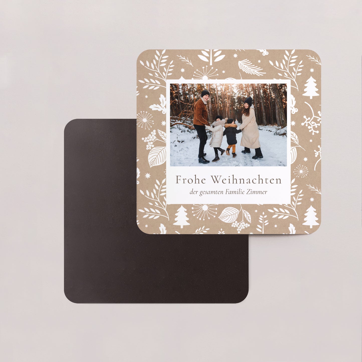 Weihnachtskarte Weihnachten Set von 8, magnetisch, quadratisch mit abgerundeten Ecken Weihnachtstraditionen foto N° 2