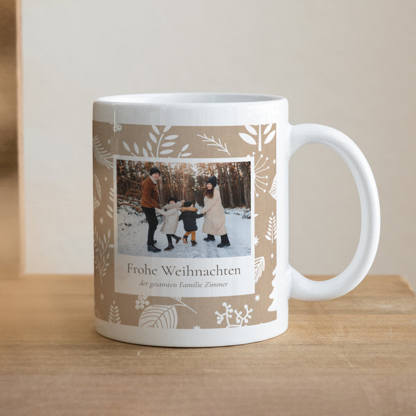 Tasse Weihnachten Weiß Weihnachtstraditionen foto