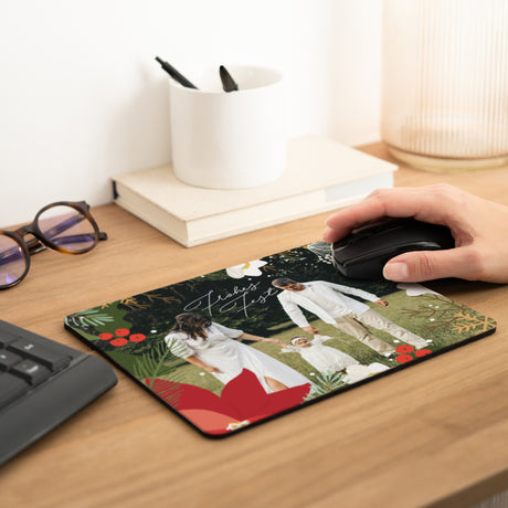Mousepad Weihnachten Rechteck Weihnachtskranz