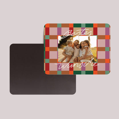 Weihnachtskarte Weihnachten Set von 8, magnetisch, Landschaft, rechteckige abgerundete Ecken Buntes Weihnachten foto N° 2