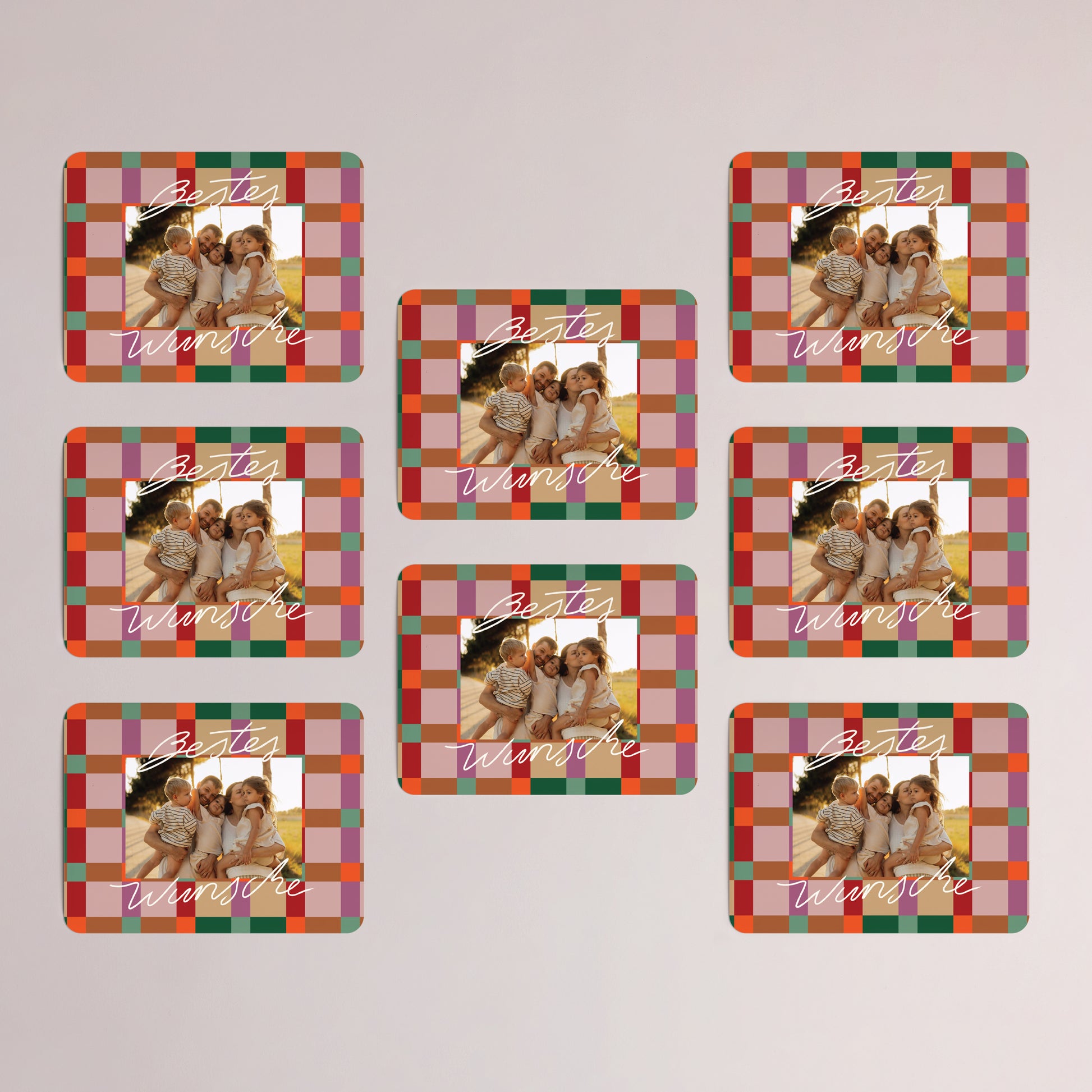 Weihnachtskarte Weihnachten Set von 8, magnetisch, Landschaft, rechteckige abgerundete Ecken Buntes Weihnachten foto N° 3