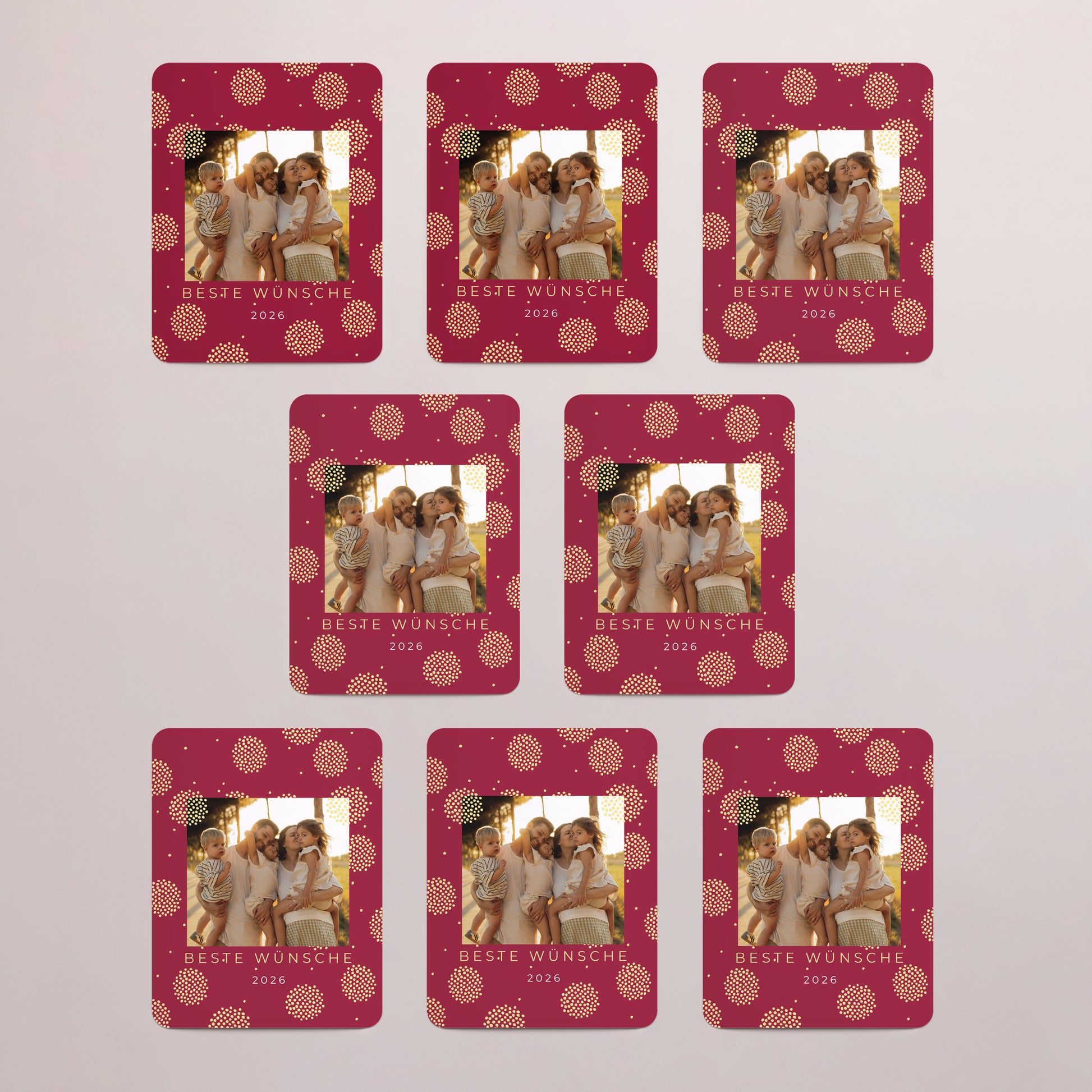 Weihnachtskarte Weihnachten Set von 8, magnetisch, rechteckig mit abgerundeten Ecken Der Wintersonnenwende foto N° 3