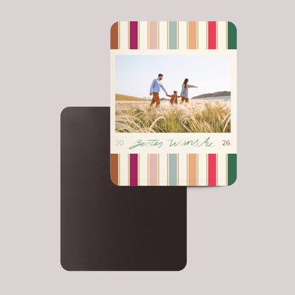 Weihnachtskarte Weihnachten Set von 8, magnetisch, rechteckig mit abgerundeten Ecken Weihnachtsbänder foto N° 2