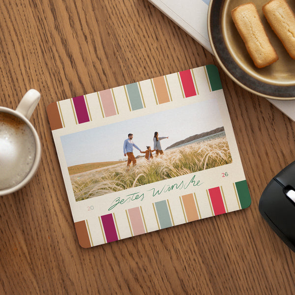 Mousepad Weihnachten Rechteck Weihnachtsbänder foto