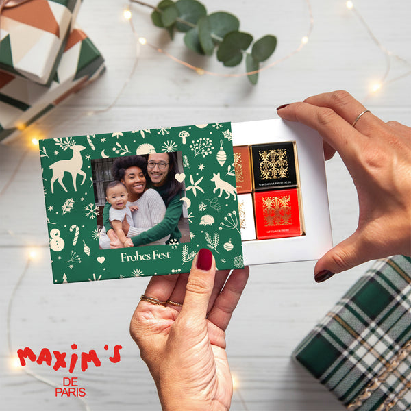 Personalisierte Schokoladenbox Weihnachten 6 Schokoladen foto