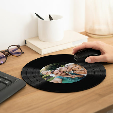 Mousepad Objekte Rund Retro Groove