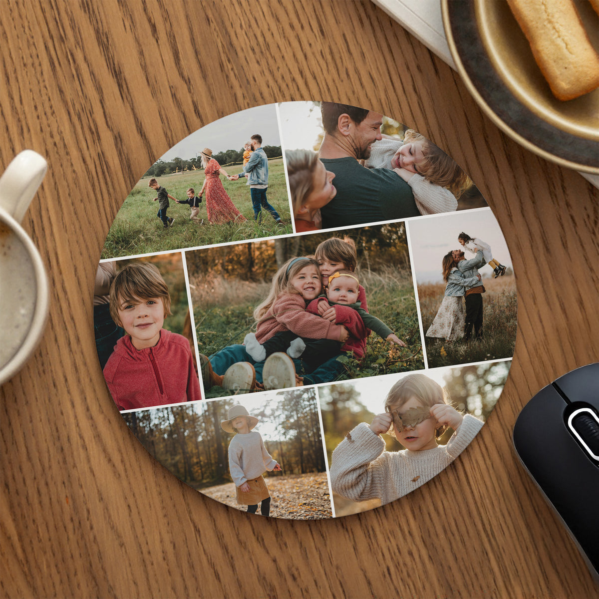 Mousepad Objekte Rund Unsere schöne Familie foto N° 1