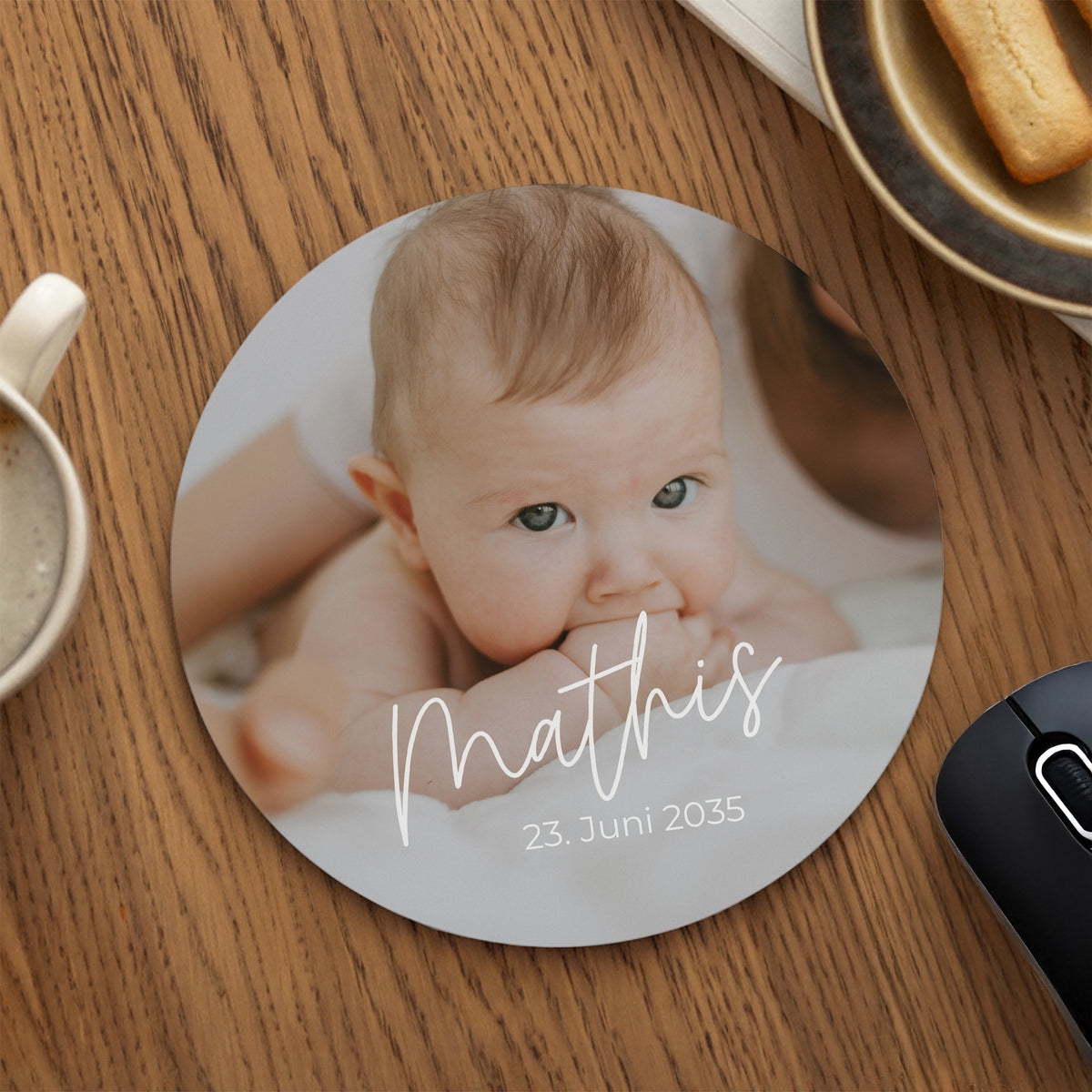 Mousepad Objekte Rund Meine kleine Welt foto N° 1