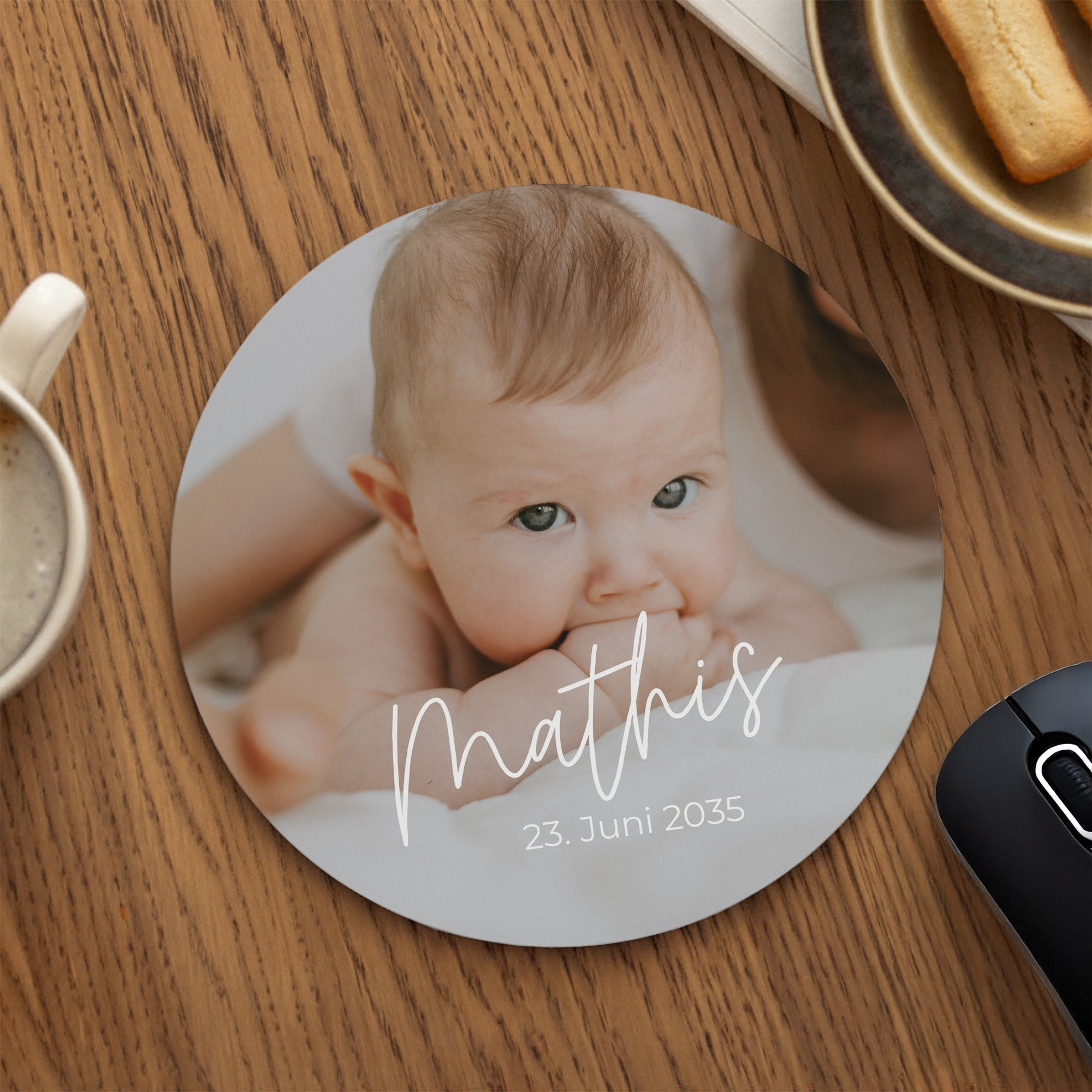 Mousepad Objekte Rund Meine kleine Welt foto N° 1