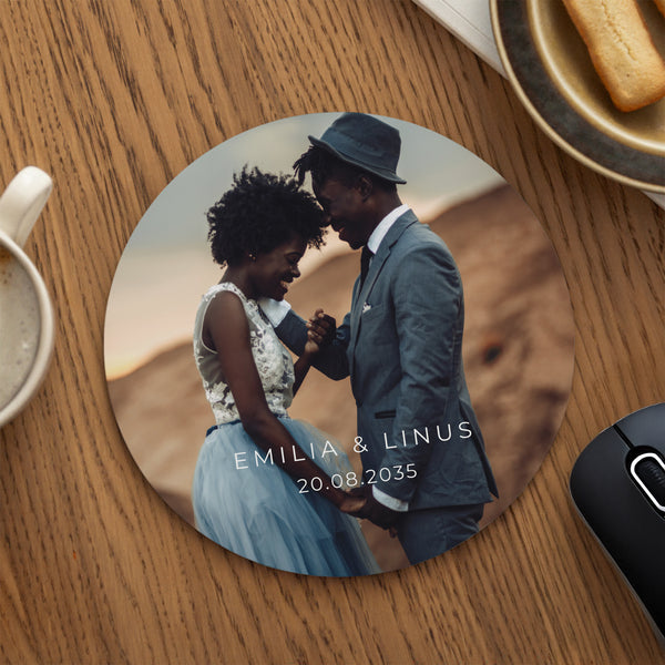 Mousepad Objekte Rund Der Glücksfaden foto