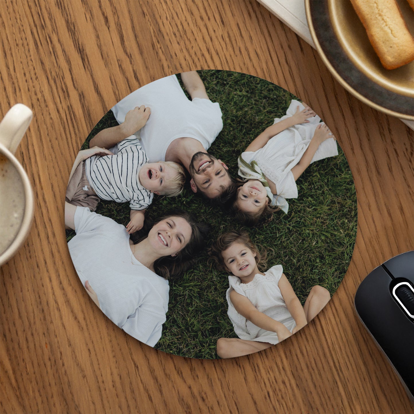 Mousepad Objekte Rund Haus des Glücks foto N° 1