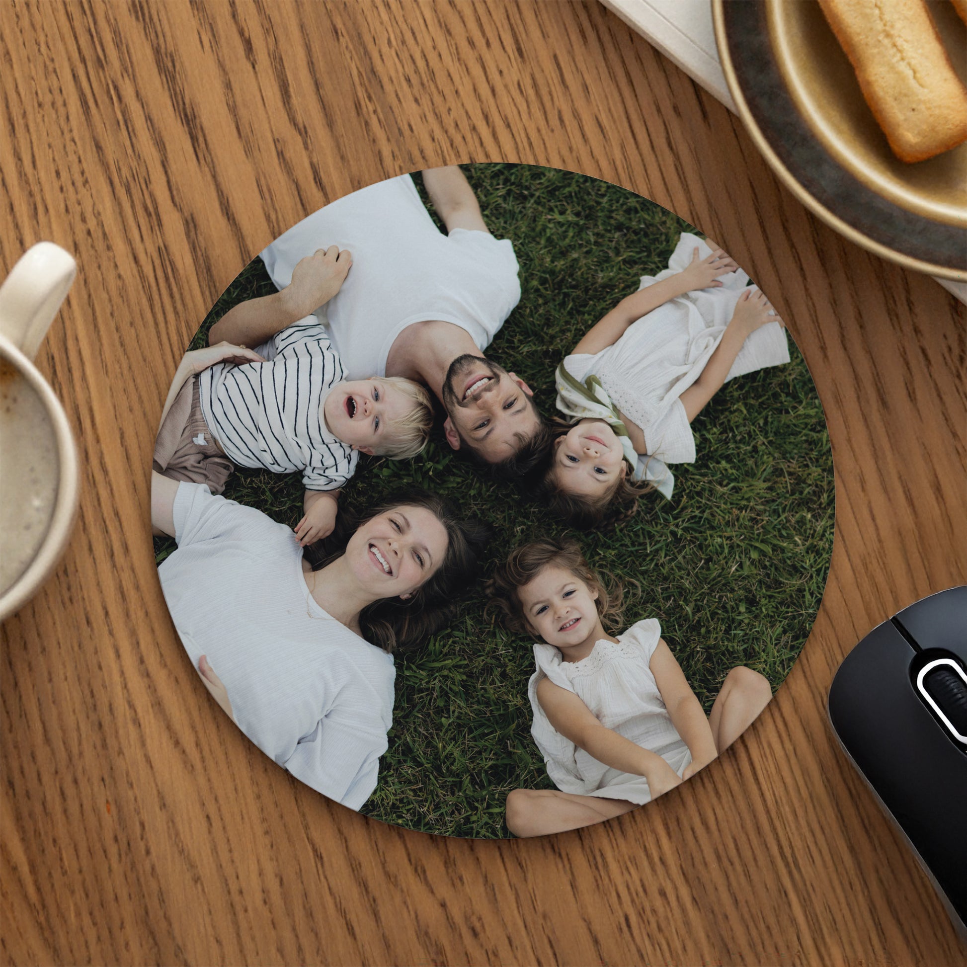 Mousepad Objekte Rund Haus des Glücks foto N° 1