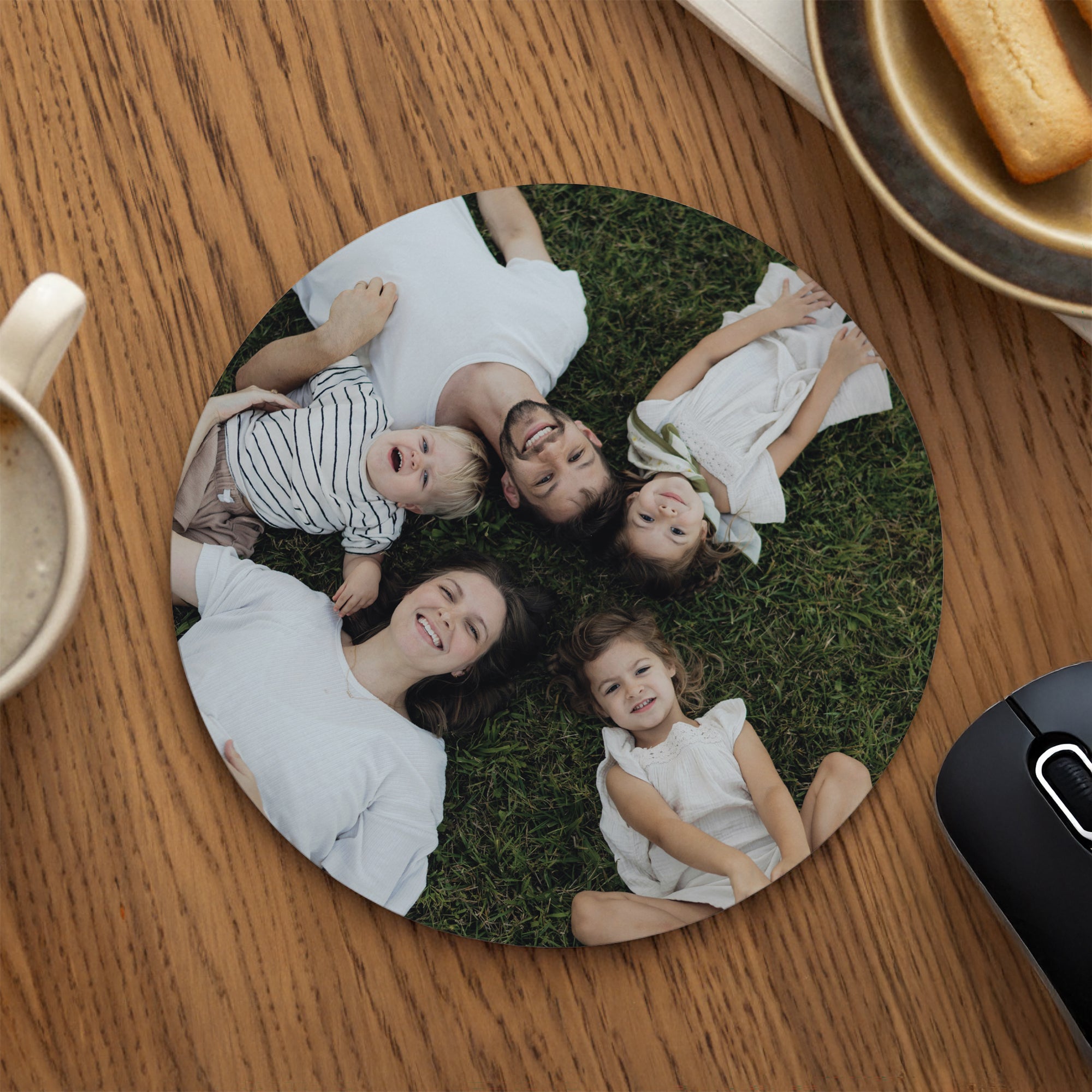 Mousepad Objekte Rund Haus des Glücks foto N° 1