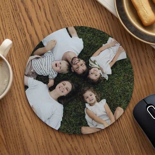 Mousepad Objekte Rund Haus des Glücks foto