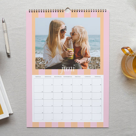 Kalender Weihnachten Wandgemälde A3 Saisonale Streifen