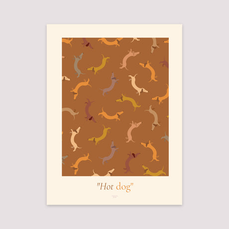 Poster Objekte Porträt Hot-Dog-Tapete