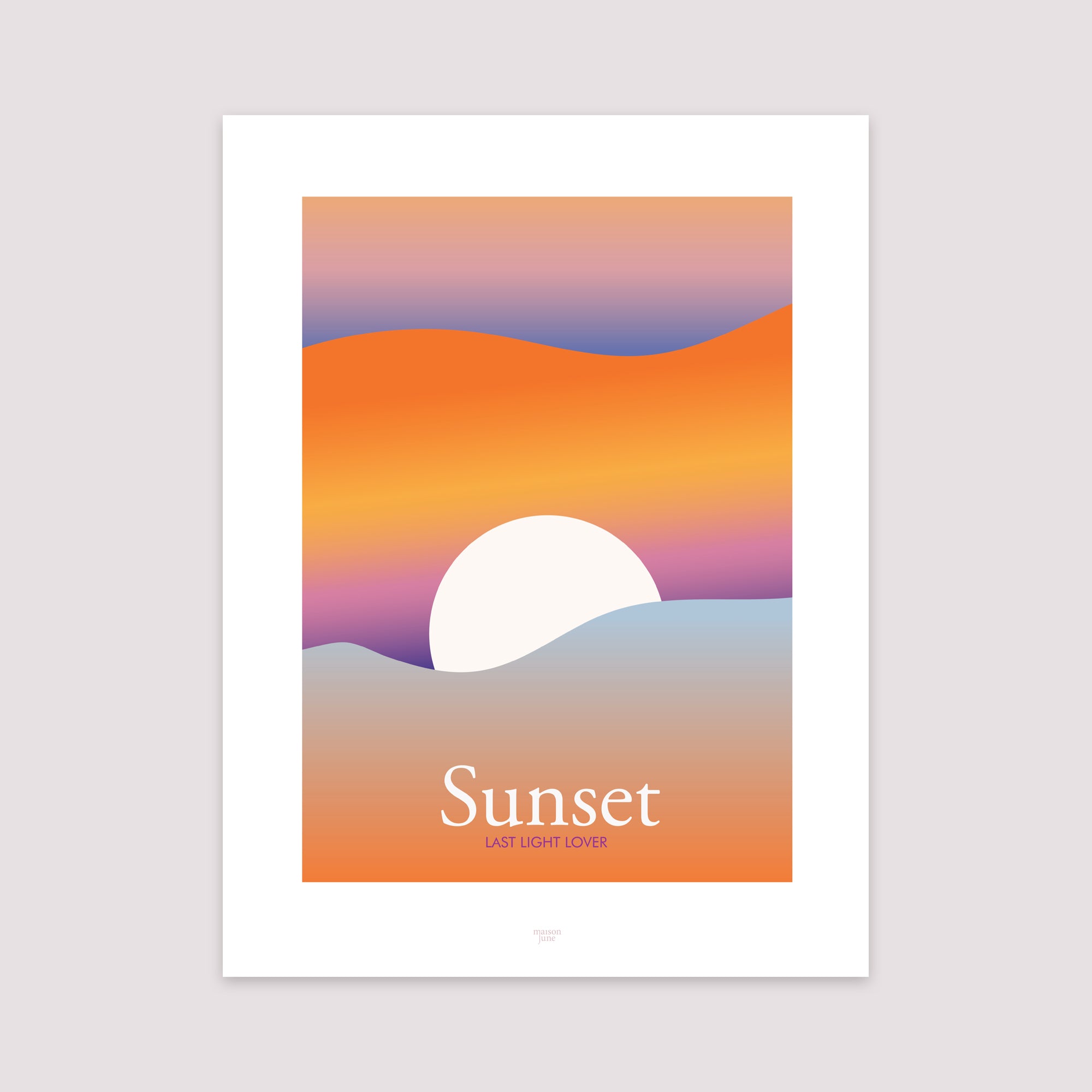 Poster Objekte Porträt Sonnenuntergang foto N° 2