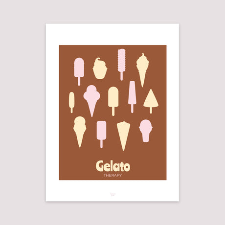 Poster Objekte Porträt Gelato-Therapie