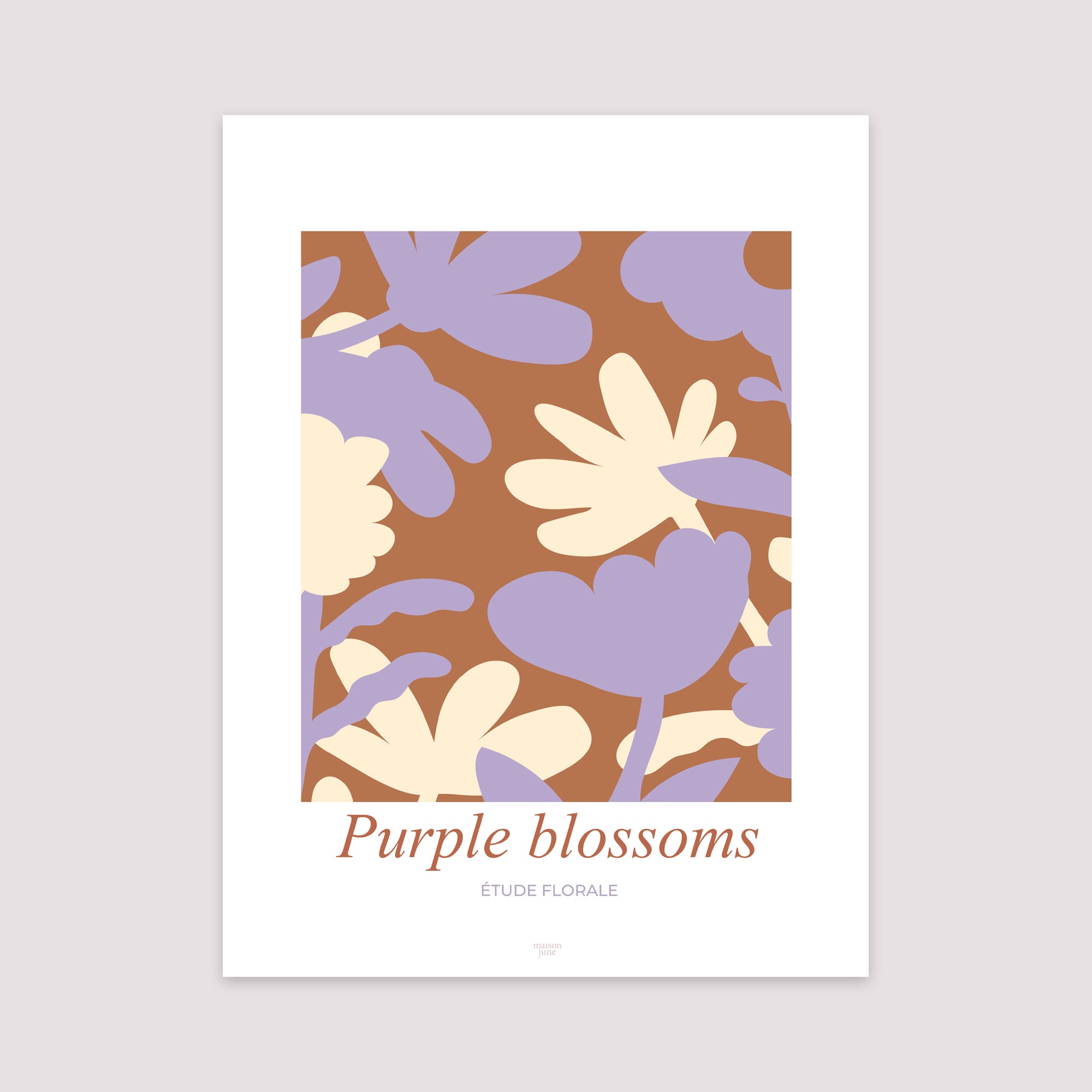 Poster Objekte Porträt Lila Blüten foto N° 2