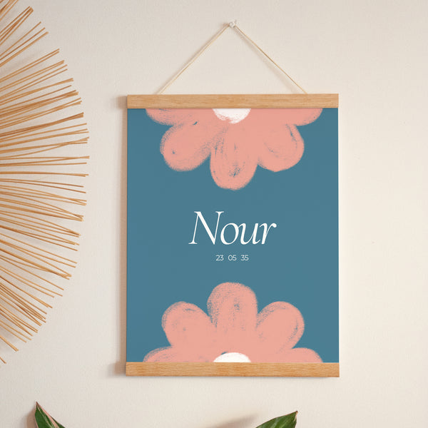 Poster Geburt Porträt Doppele Blüten foto