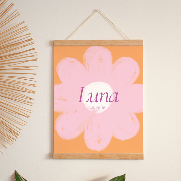 Poster Geburt Porträt Eine riesige Blume foto