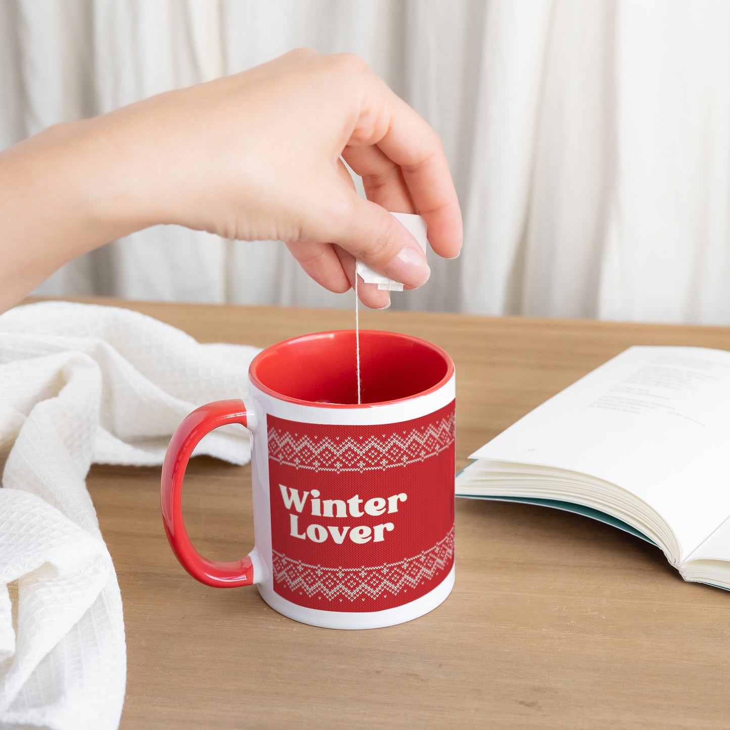 Tasse Weihnachten Rot Winterliebhaber foto N° 3