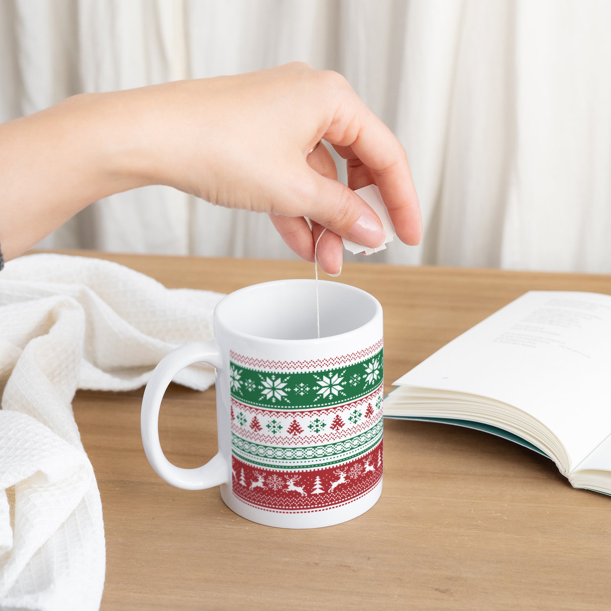 Tasse Weihnachten Weiß Weihnachtsstimmung foto N° 3