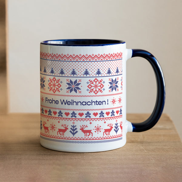 Tasse Weihnachten Blau Weihnachtsbecher foto