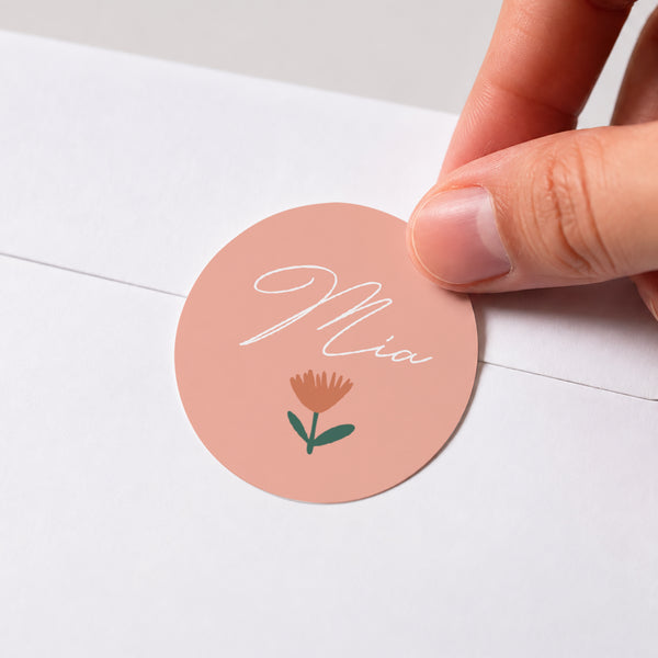 Sticker Geburt Rund Floréa foto