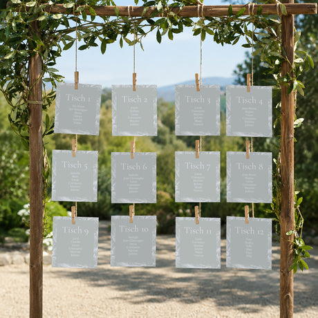 Sitzplan Hochzeit Pack von 12 Garten der Eleganz