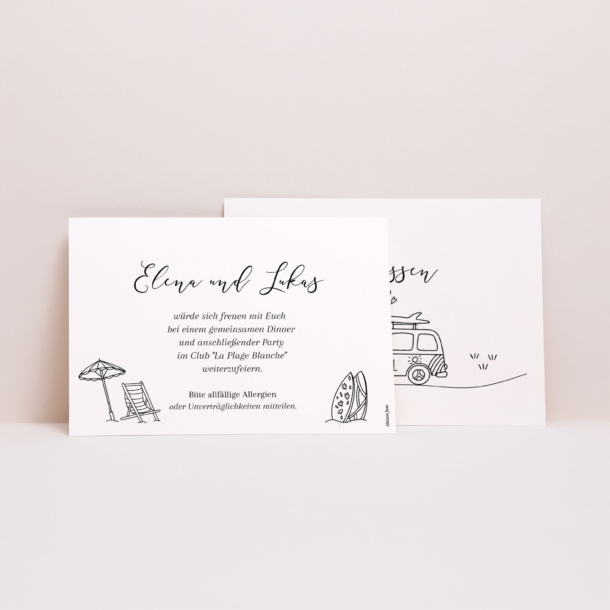 Einladungskarte Hochzeit Landschaft Der Plan des Glücks foto N° 2