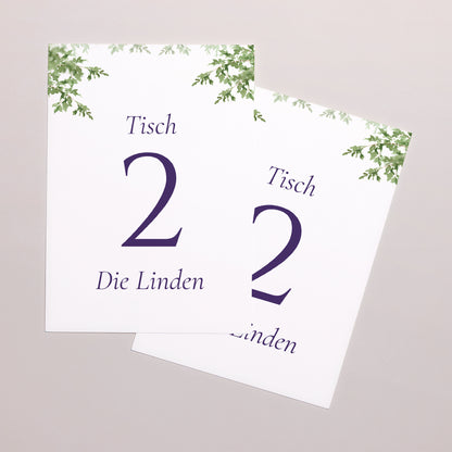 Tischnummern Hochzeit Rechteck Das Reich unserer Herzen foto N° 2