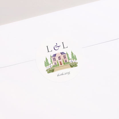 Sticker Hochzeit Rund Das Reich unserer Herzen foto N° 2