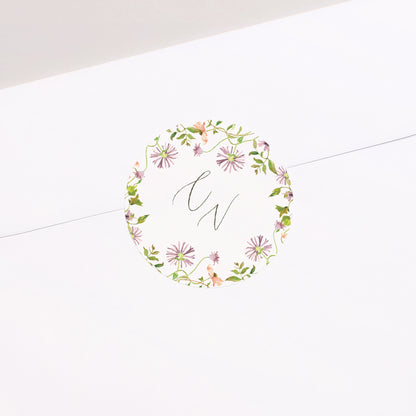 Sticker Hochzeit Rund Die blühende Versprechung foto N° 2