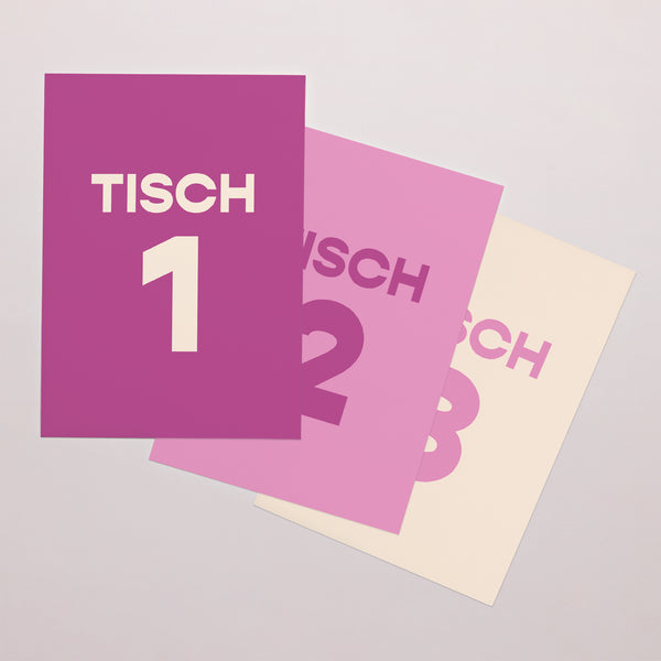 Tischnummern Hochzeit Rechteck Farb Stimmung foto