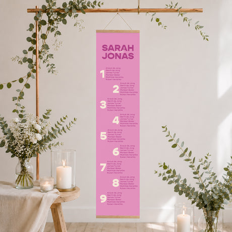 Sitzplan Hochzeit Holzstütze Farb Stimmung