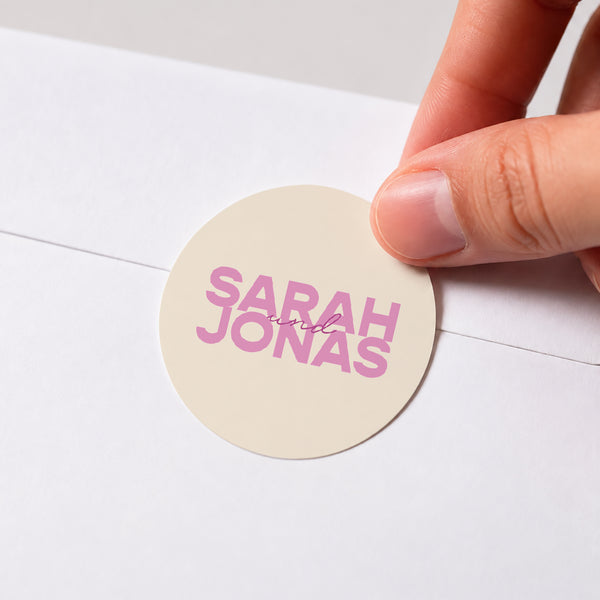 Sticker Hochzeit Rund Farb Stimmung foto