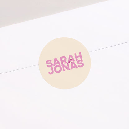 Sticker Hochzeit Rund Farb Stimmung foto N° 2