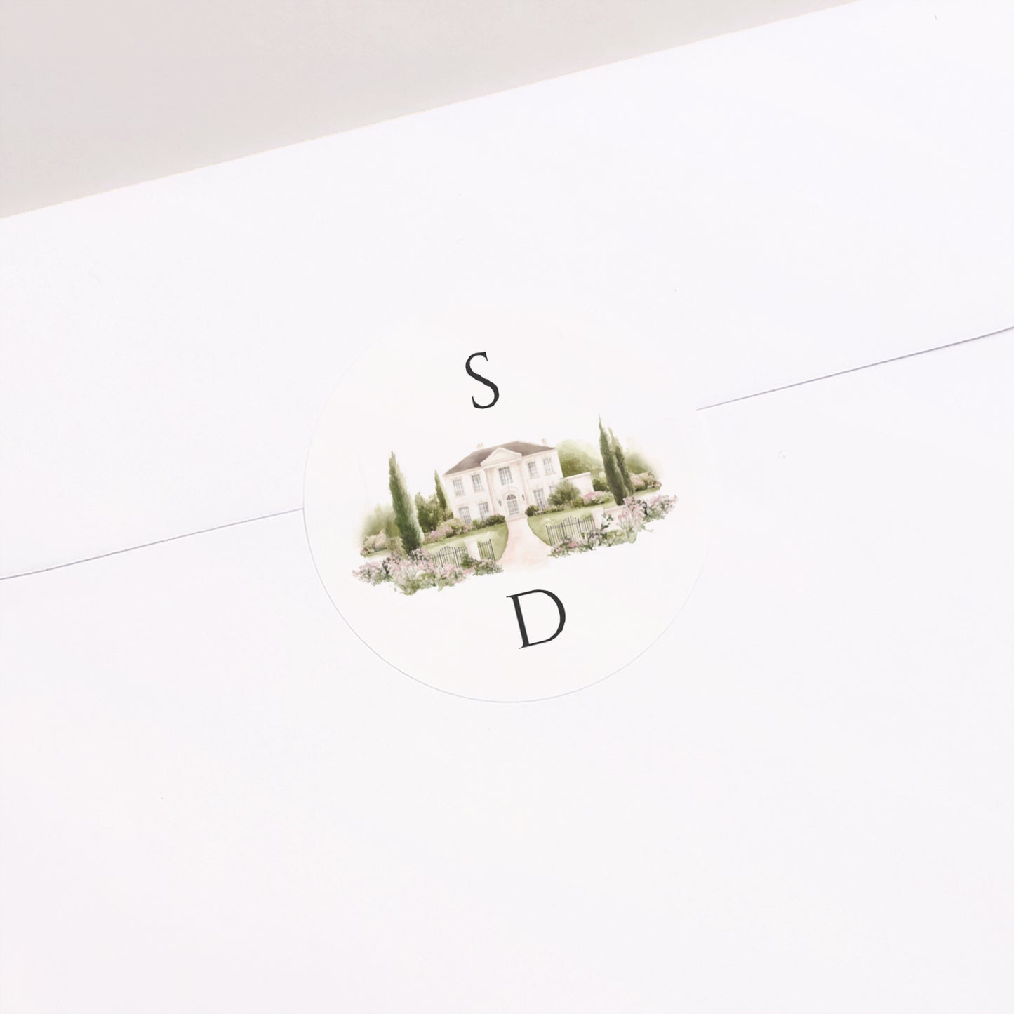 Sticker Hochzeit Rund Das Etui des Domaine foto N° 2