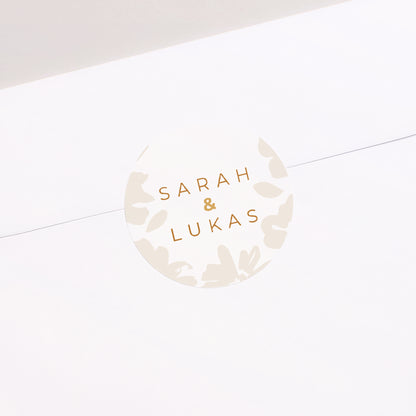 Sticker Hochzeit Rund Flora Graphica foto N° 2