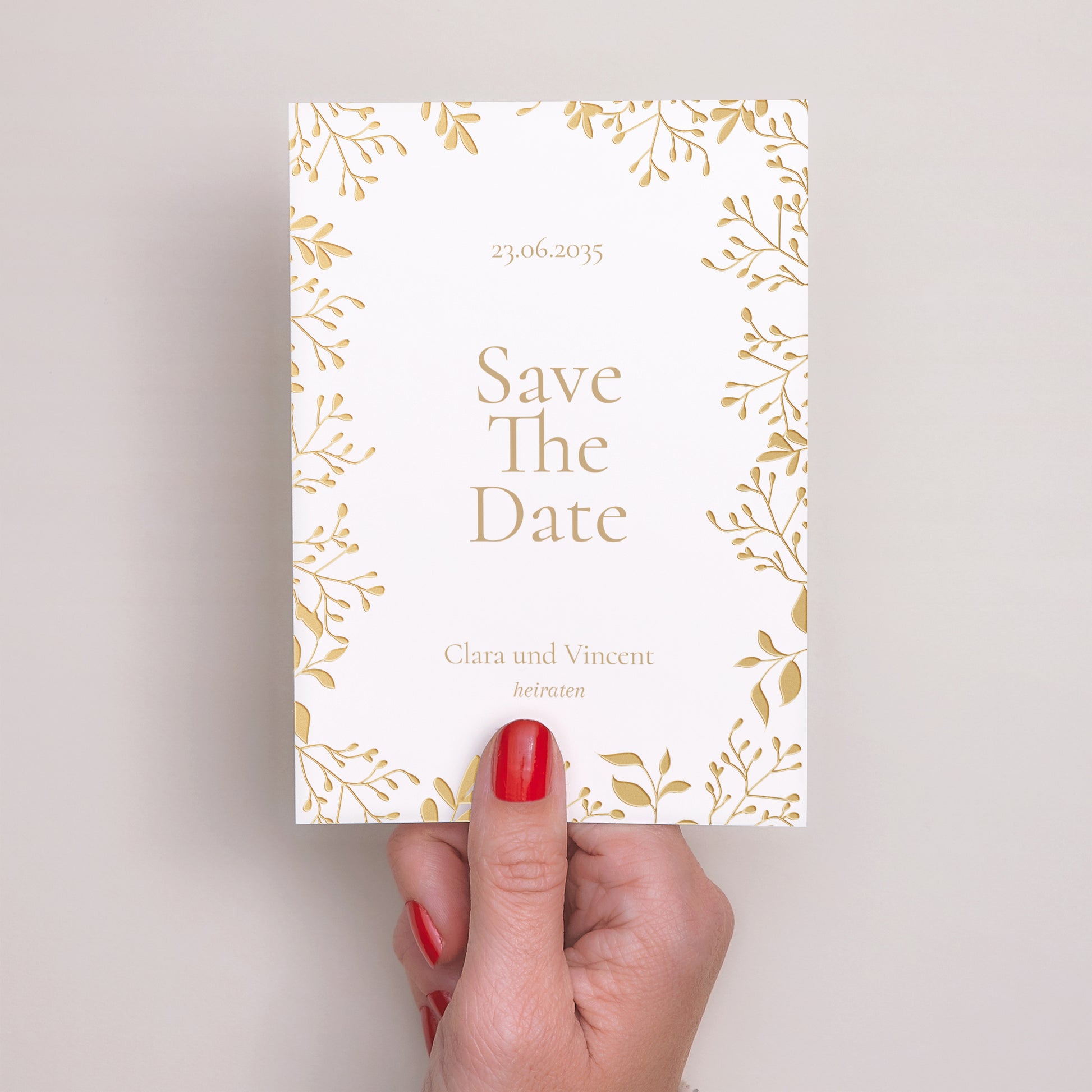 Save the date Karte Hochzeit Porträt Aurora Botanica foto N° 2