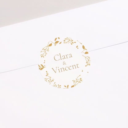 Sticker Hochzeit Rund Aurora Botanica foto N° 2