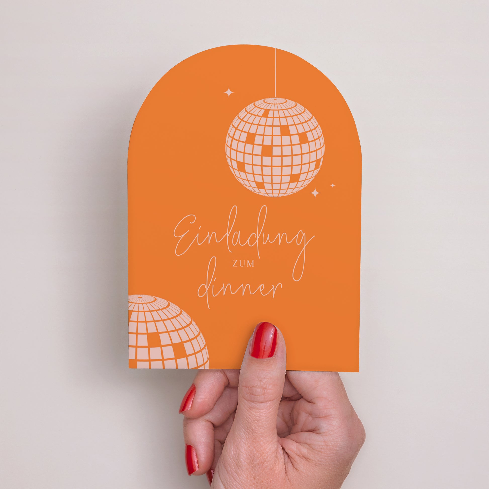 Einladungskarte Hochzeit Kleine Arche Disco-Kugel foto N° 2